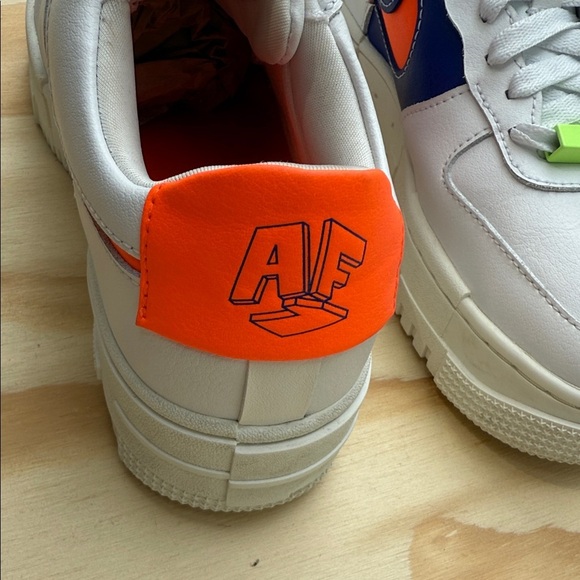 Nike Air Force 1 Pixel White Concord Crimson Size 6.5 - Picture 11 of 14